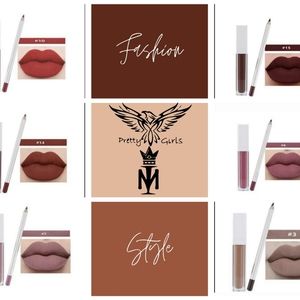 2-in-1 lip kit matte lipstick and liner against wa